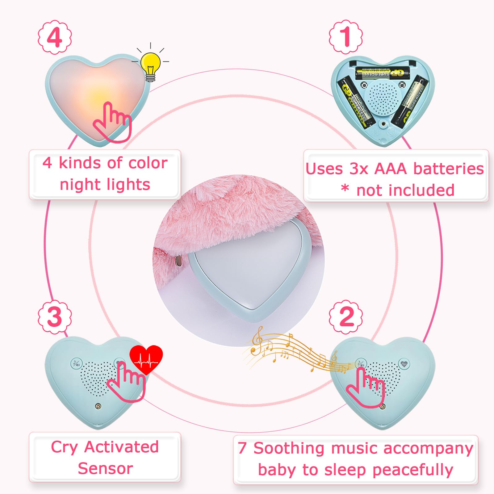 DEARBABY Soft night light creates gentle ambience.