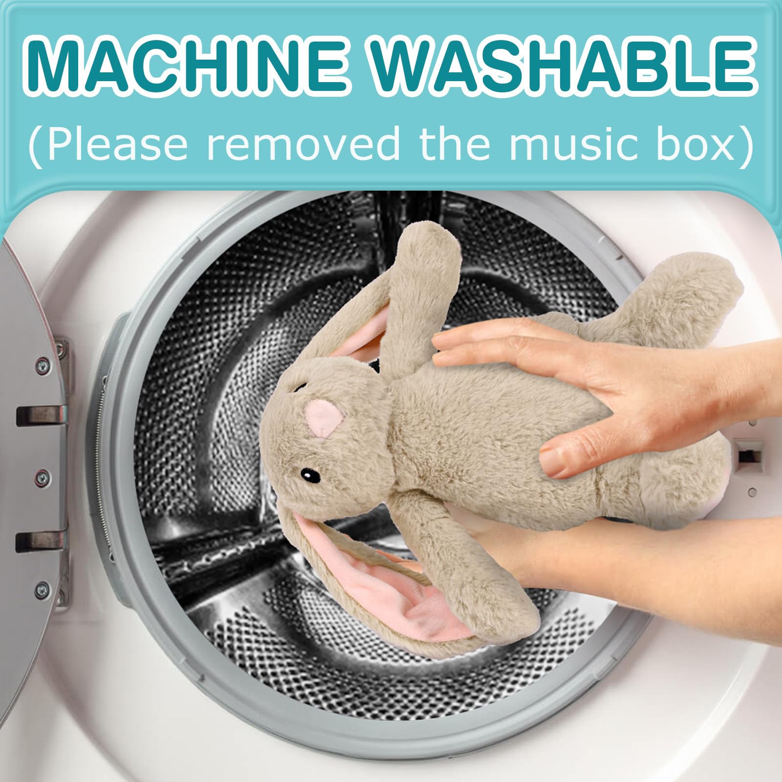 DEARBABY Velcro strap on the bunny for secure travel attachment