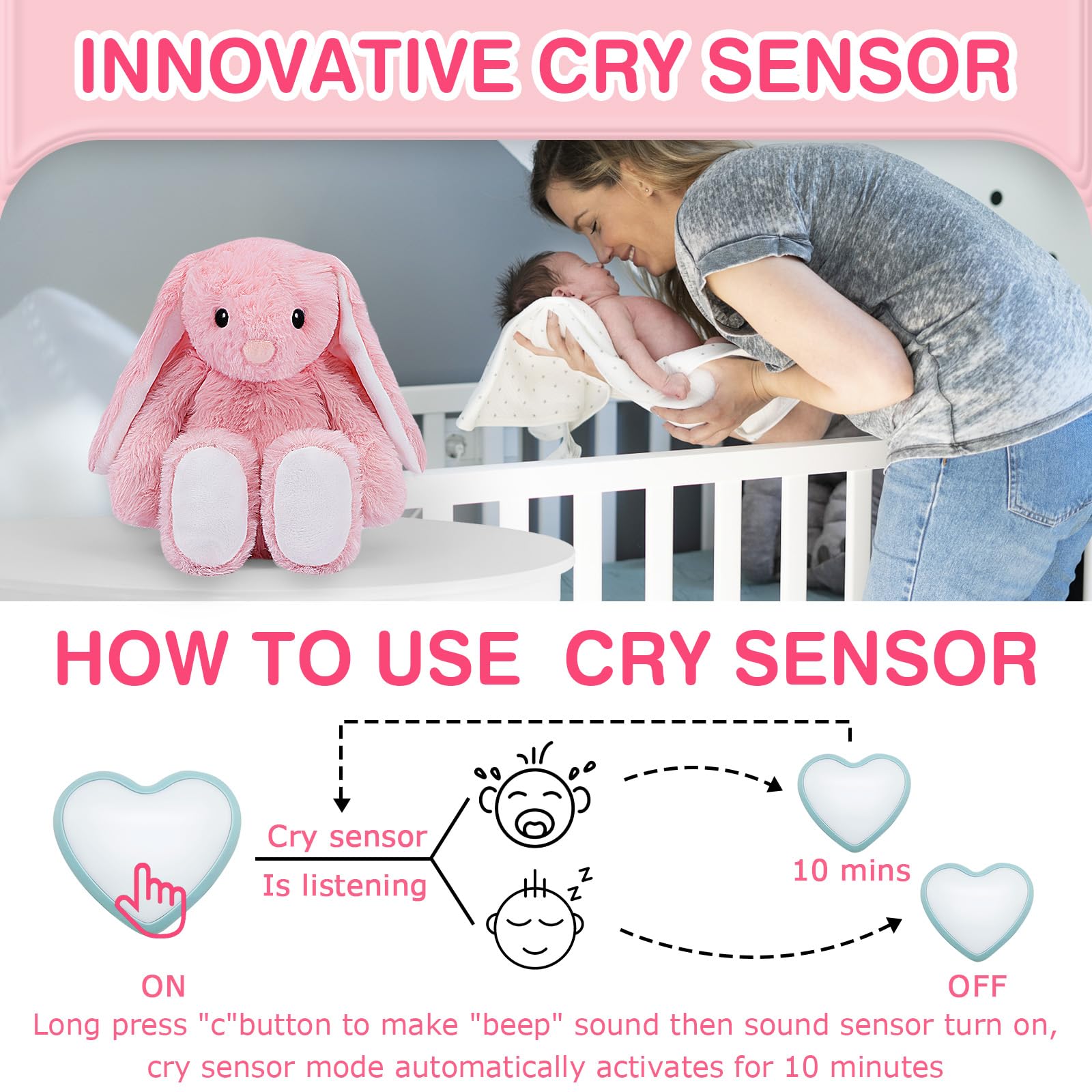 DEARBABY Velcro strap keeps toy within reach.
