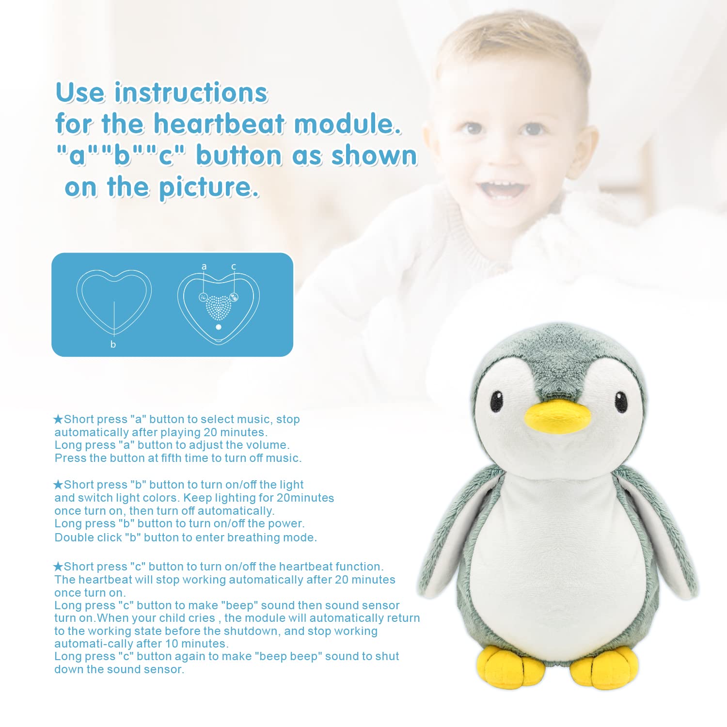 DEARBABY washable plush with removable music module