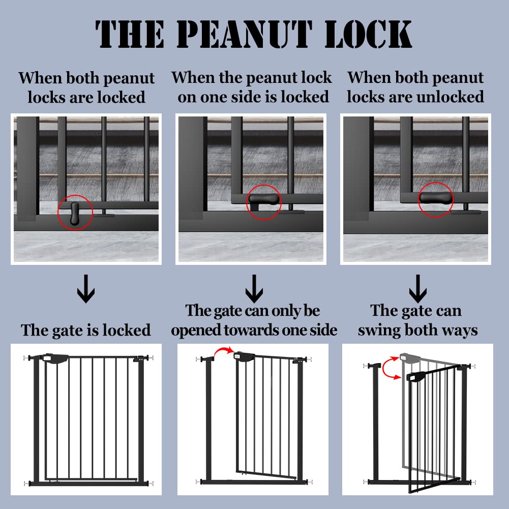 DEARBB extra-wide gate spanning 31-86 inches for open spaces