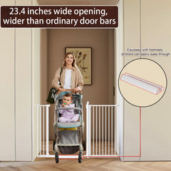 DEARBB extra-wide gate double-lock-handle enables one-handed use