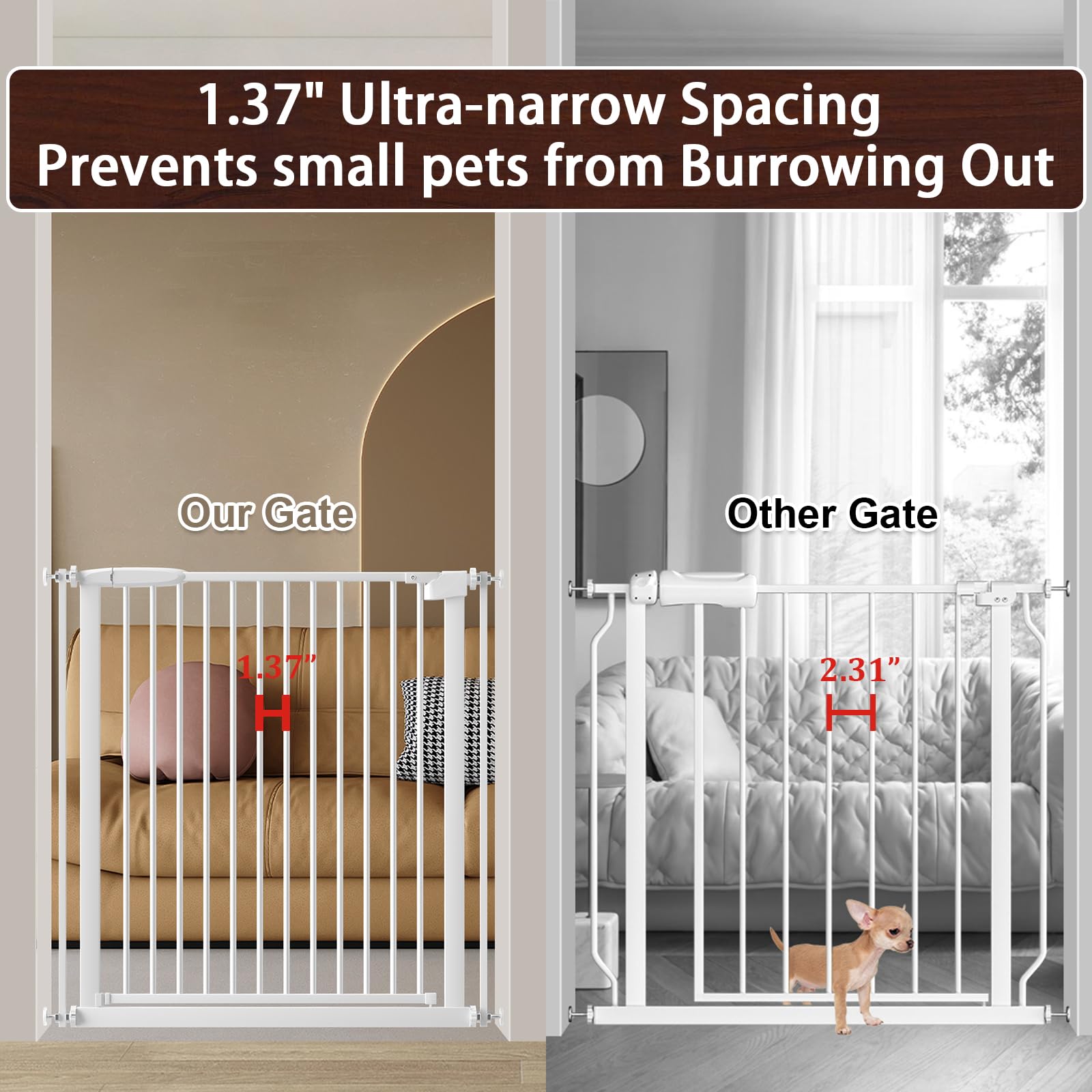 DEARBB extra-wide gate features sturdy-steel-structure for durability