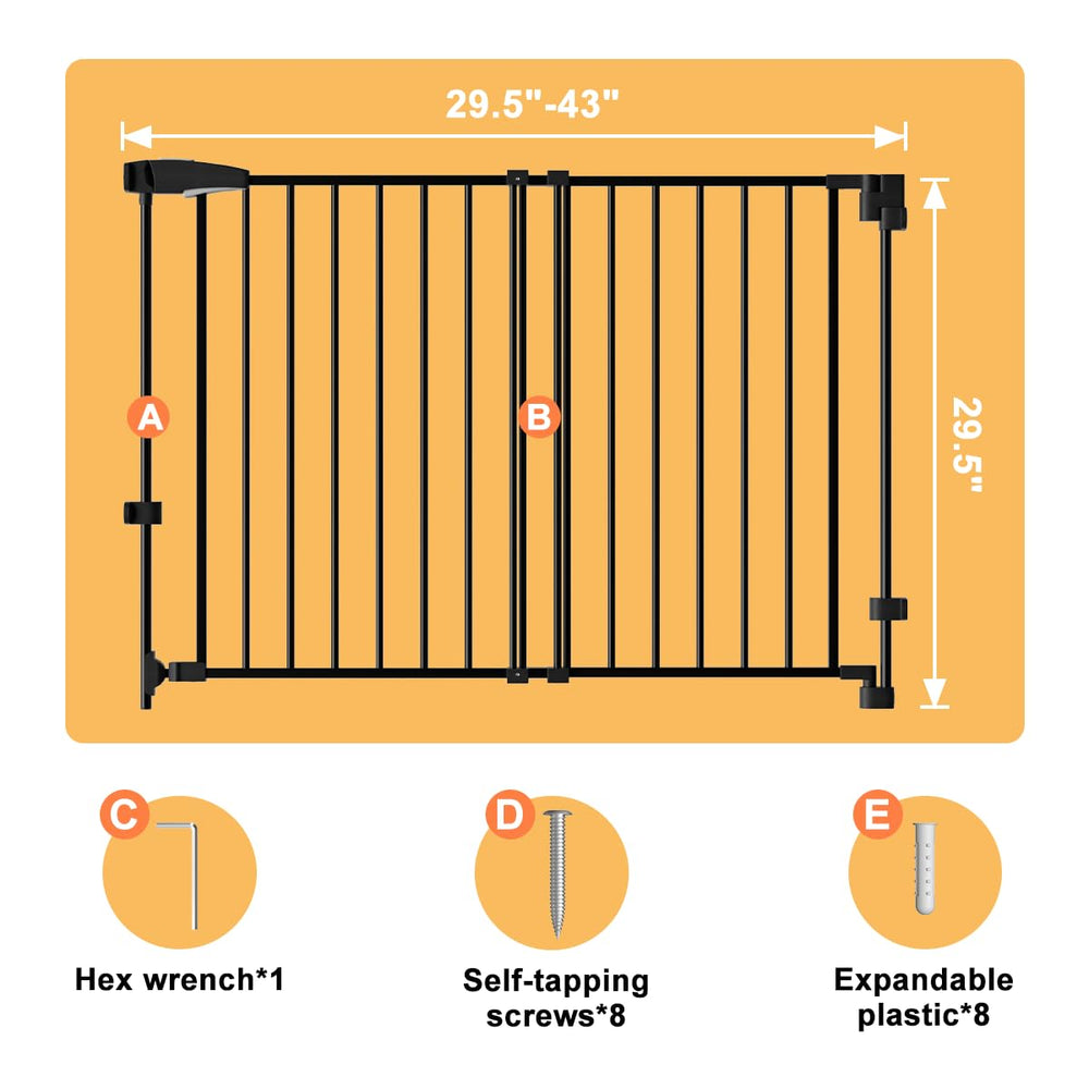 DEARBB hardware kit includes banister and wall mounts for secure installation.