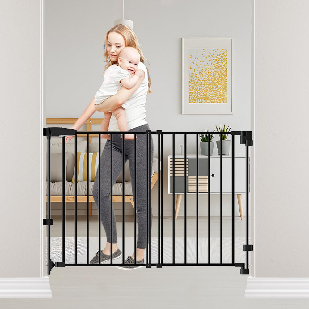 DEARBB no bottom bar gate enables safe, wide walk-through passages.