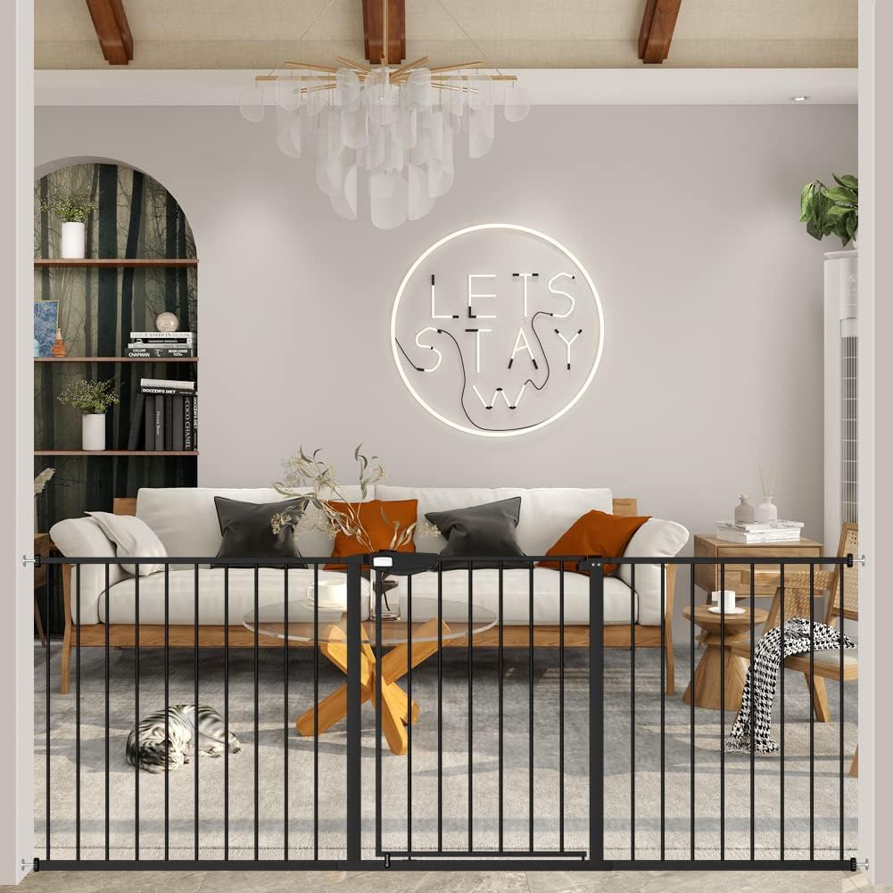 DEARBB Triple Lock gate on stairs provides secure entry for toddlers