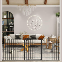 DEARBB Triple Lock gate on stairs provides secure entry for toddlers