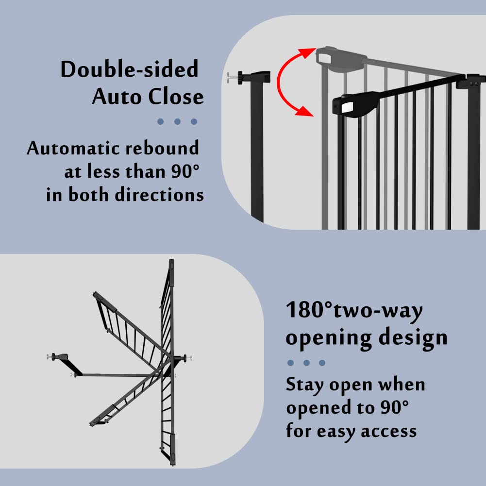 DEARBB gate two-way 180° door offers flexible home access.
