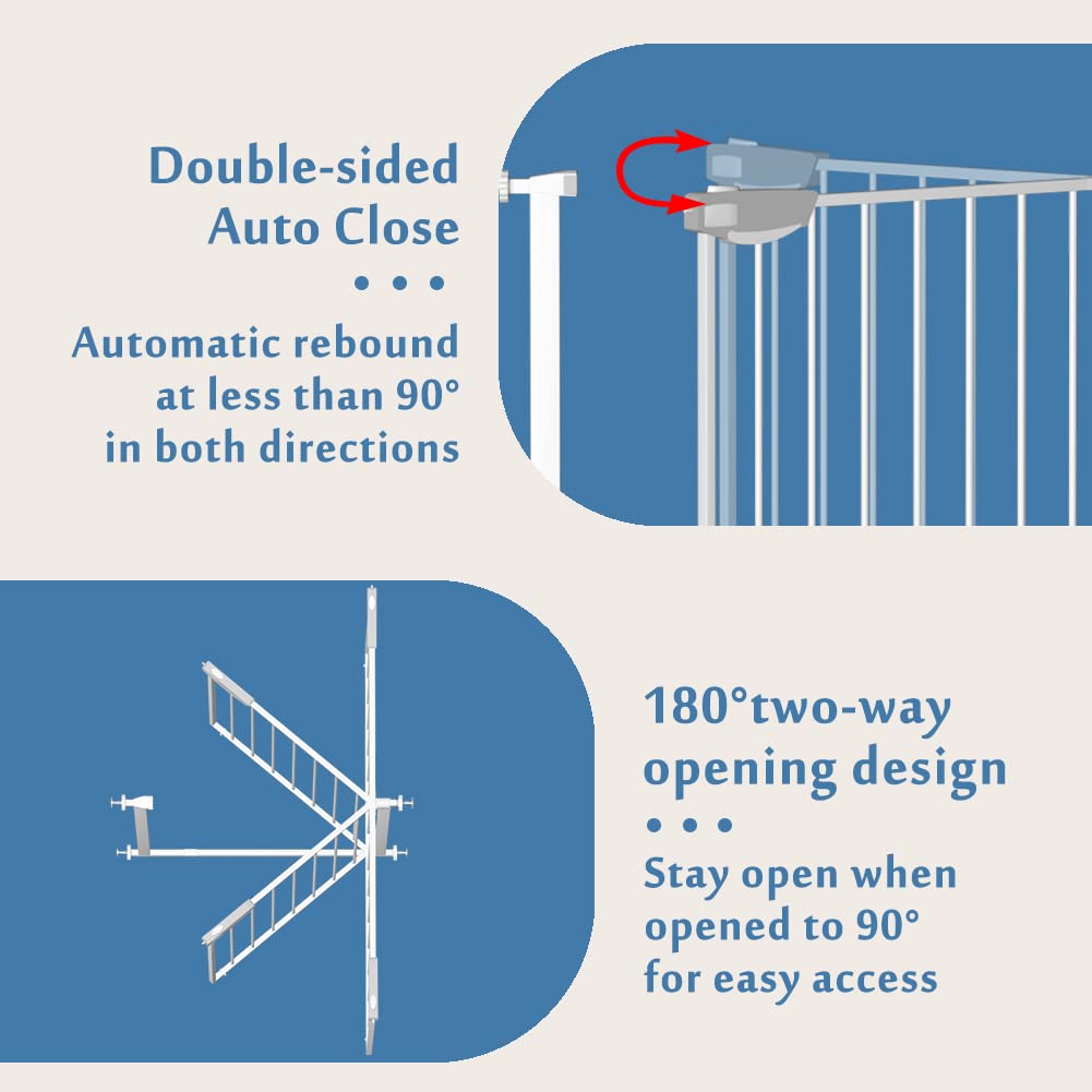 DEARBB pressure-mount design protects walls while stabilizing the gate.
