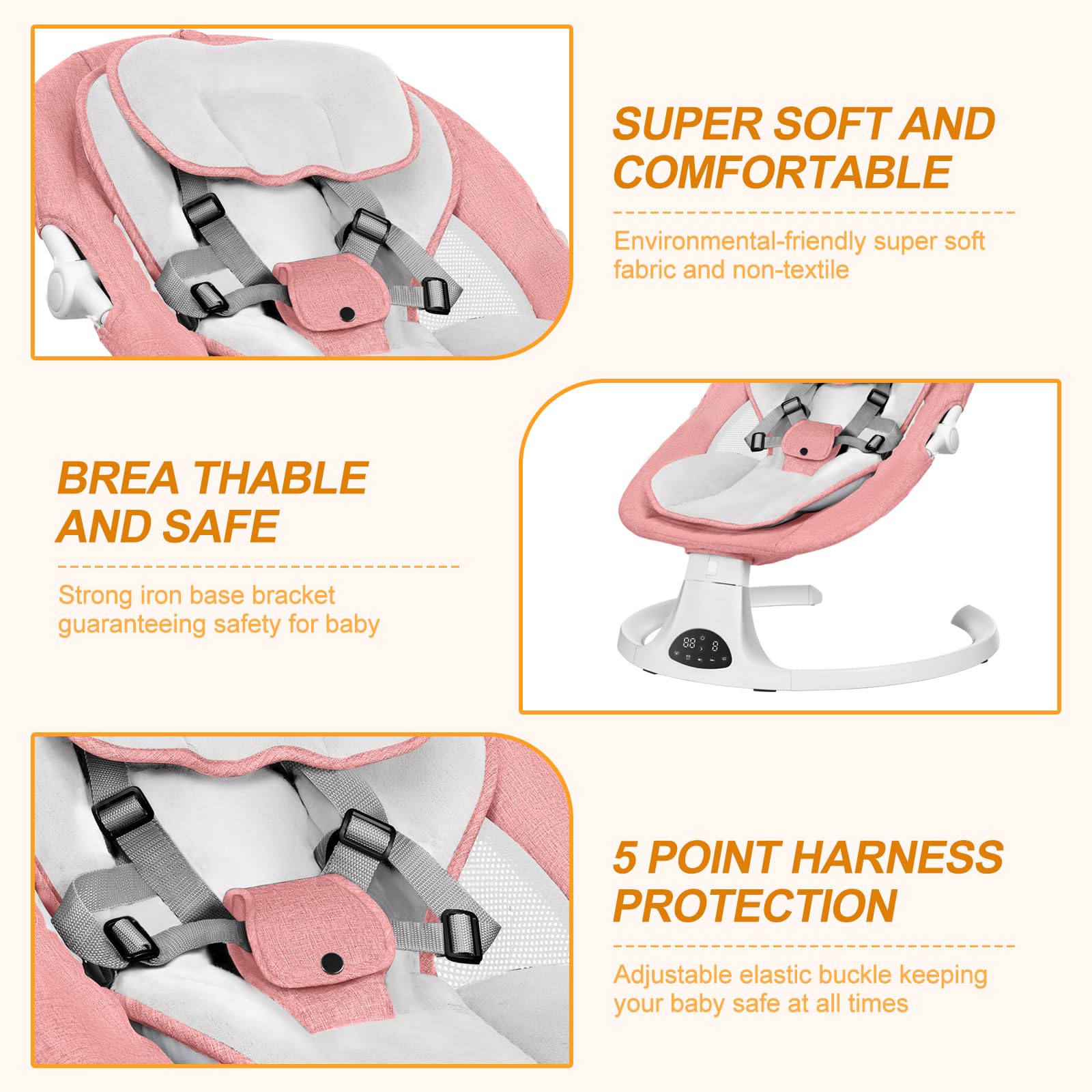 DEAREST BABY quick-assembly frame fits small nurseries and compact spaces.