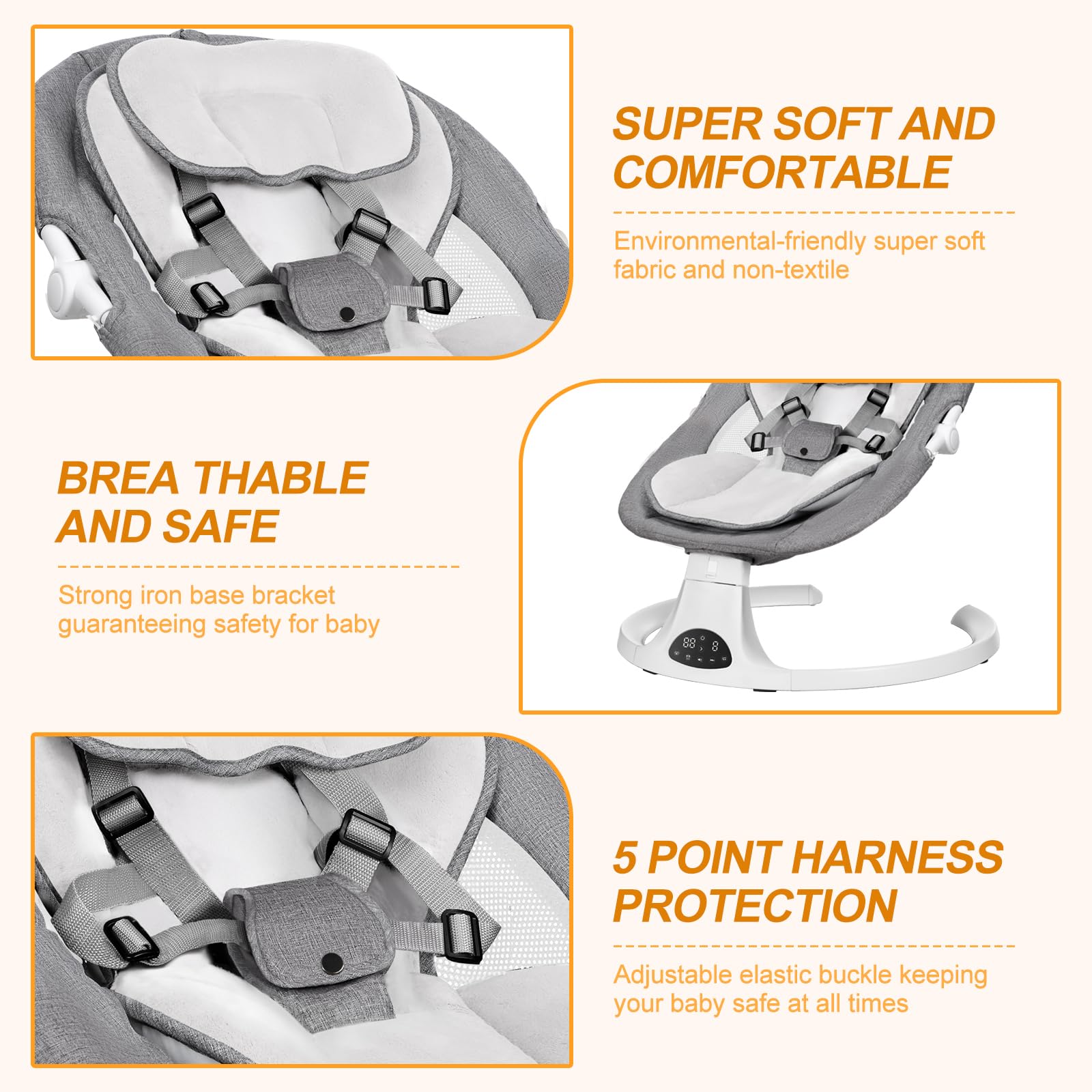 DEAREST BABY lightweight frame for easy room-to-room movement