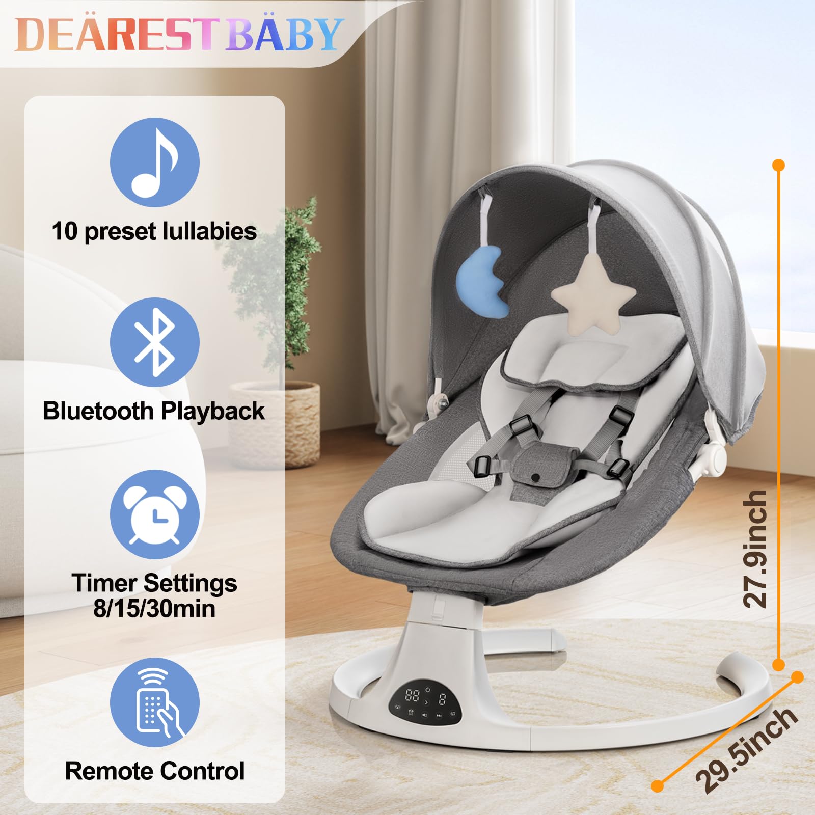 DEAREST BABY compact design fits small nurseries and apartments