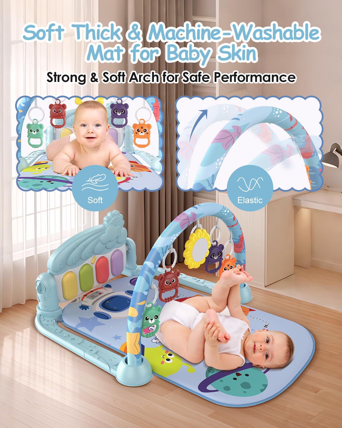 Dearlomum baby mirror helps visual tracking during play