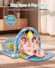 Dearlomum play gym with detachable toys promotes reaching and grasping