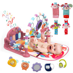 Dearlomum baby play mat gym with soft surface for safe tummy time and exploration
