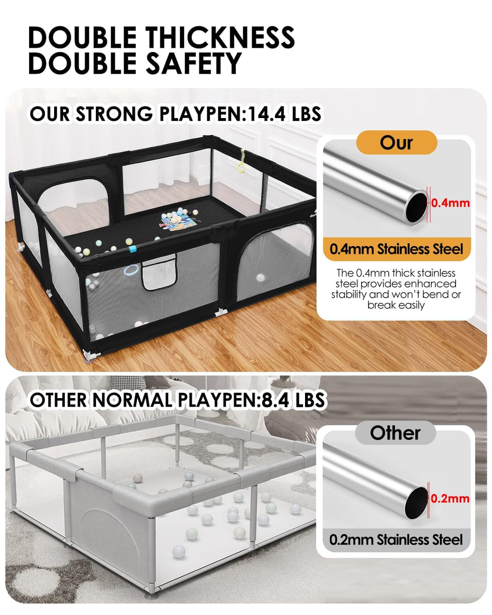 Dearlomum playpen gate mesh view for easy supervision