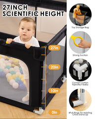 Dearlomum playpen thickened steel frame for durability