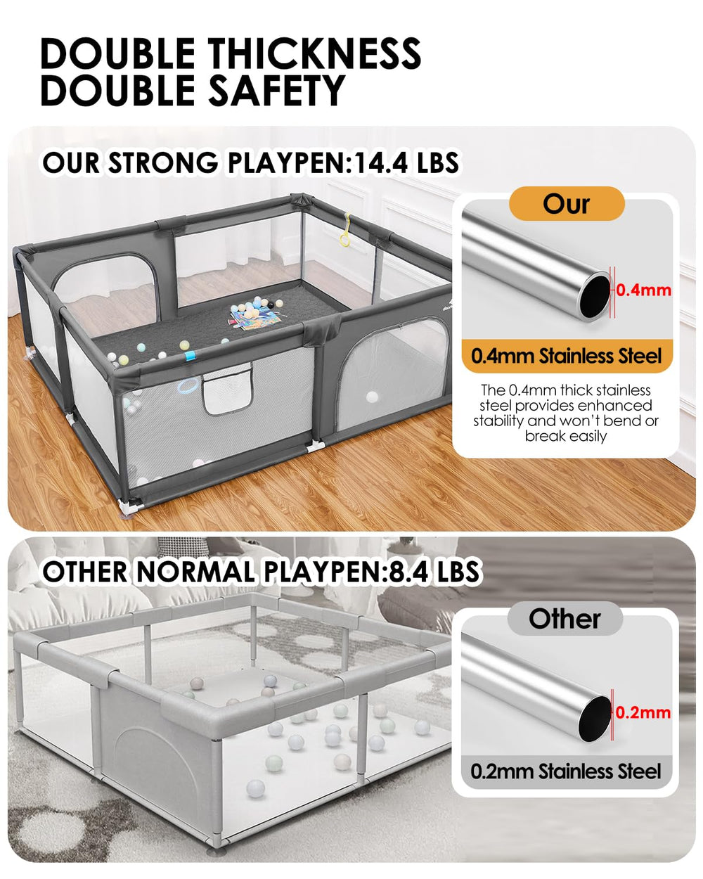 Dearlomum playpen suitable for indoor and outdoor use