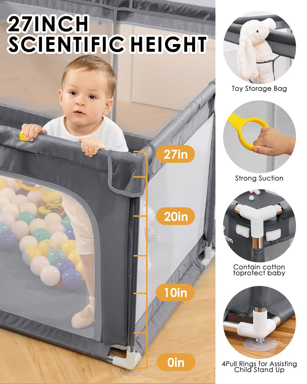 Dearlomum portable travel playpen with carry bag for easy trips
