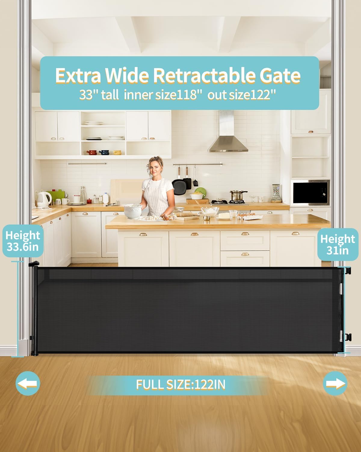 DEAR LOV expands to 118 inches, fitting wider doorways safely.