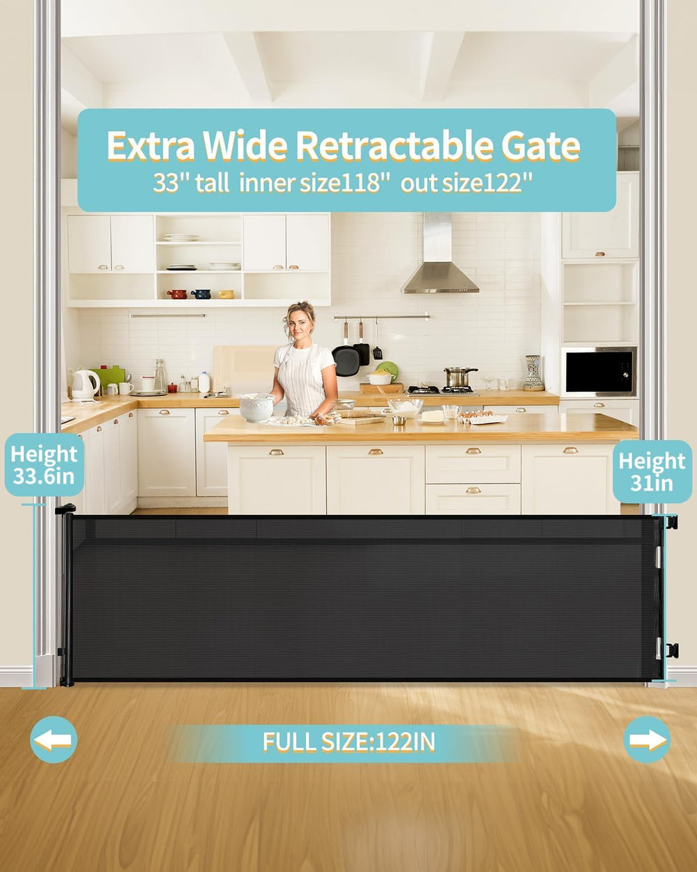 DEAR LOV expands to 118 inches, fitting wider doorways safely.