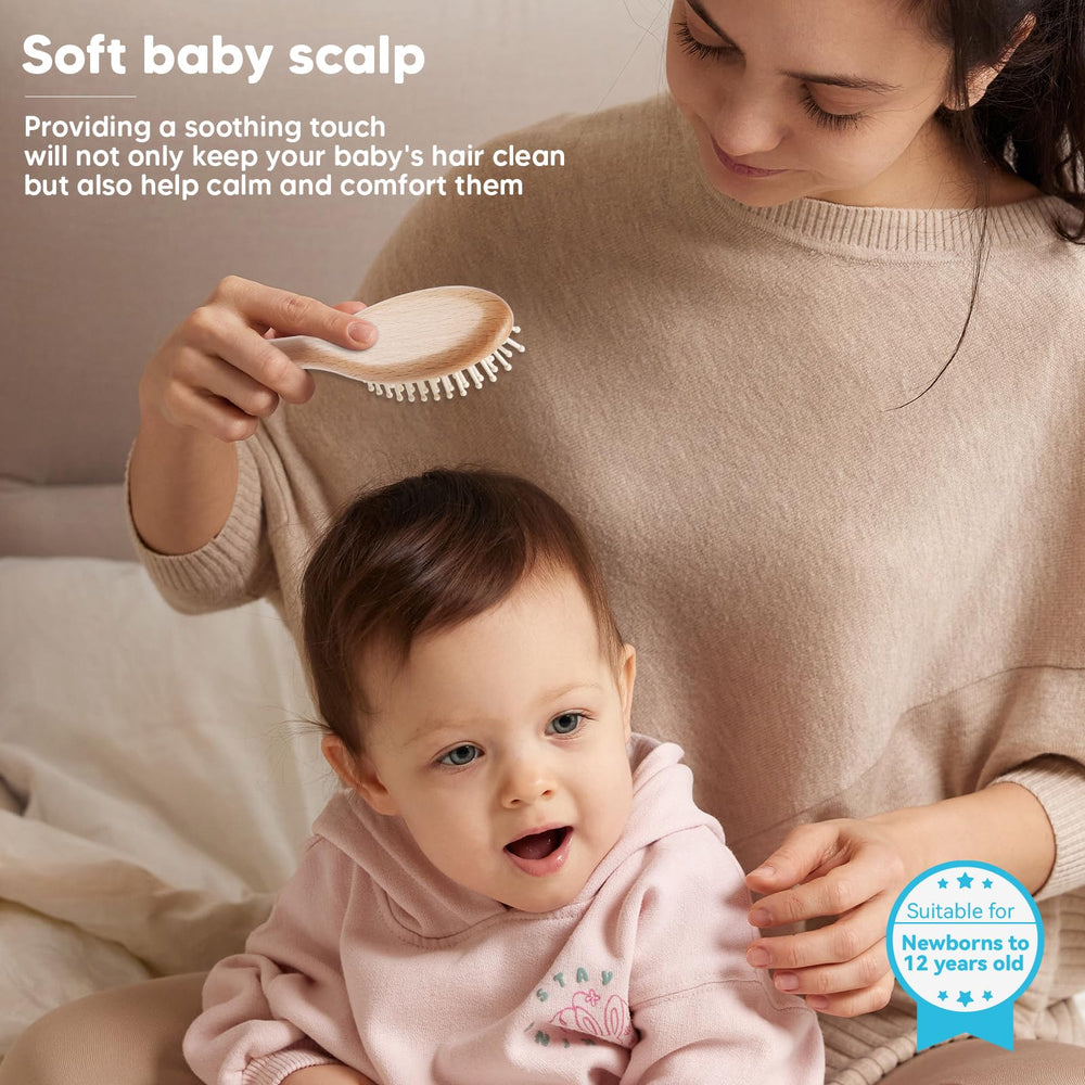 DEBETOOL complete set supports hair care from infancy to toddlerhood.