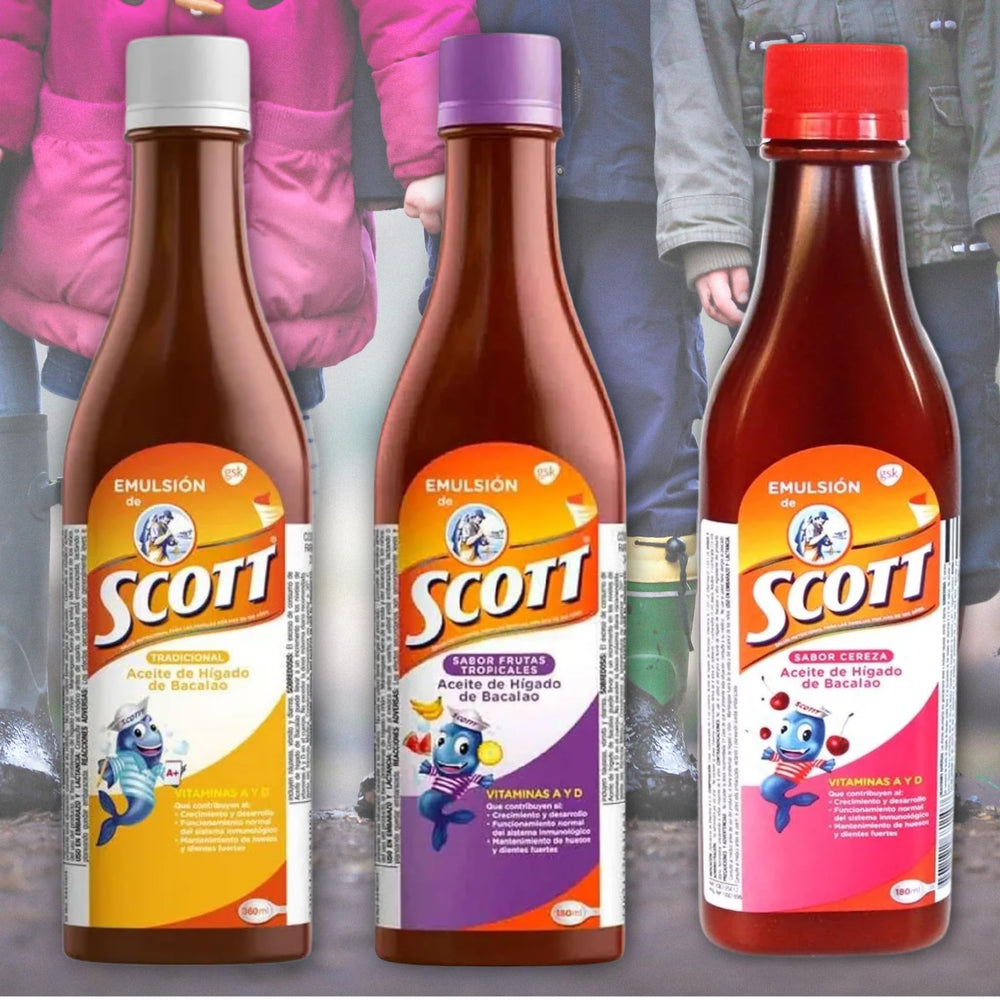 DECA EXPERTS Scott Emulsion delivers vitamins A and D with calcium for growing children.