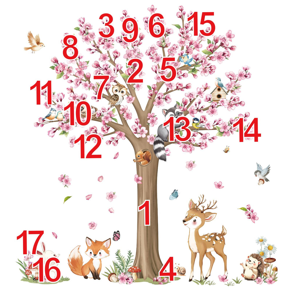 decalmile baby nursery decor with delicate animals and blossoms for a cozy feel