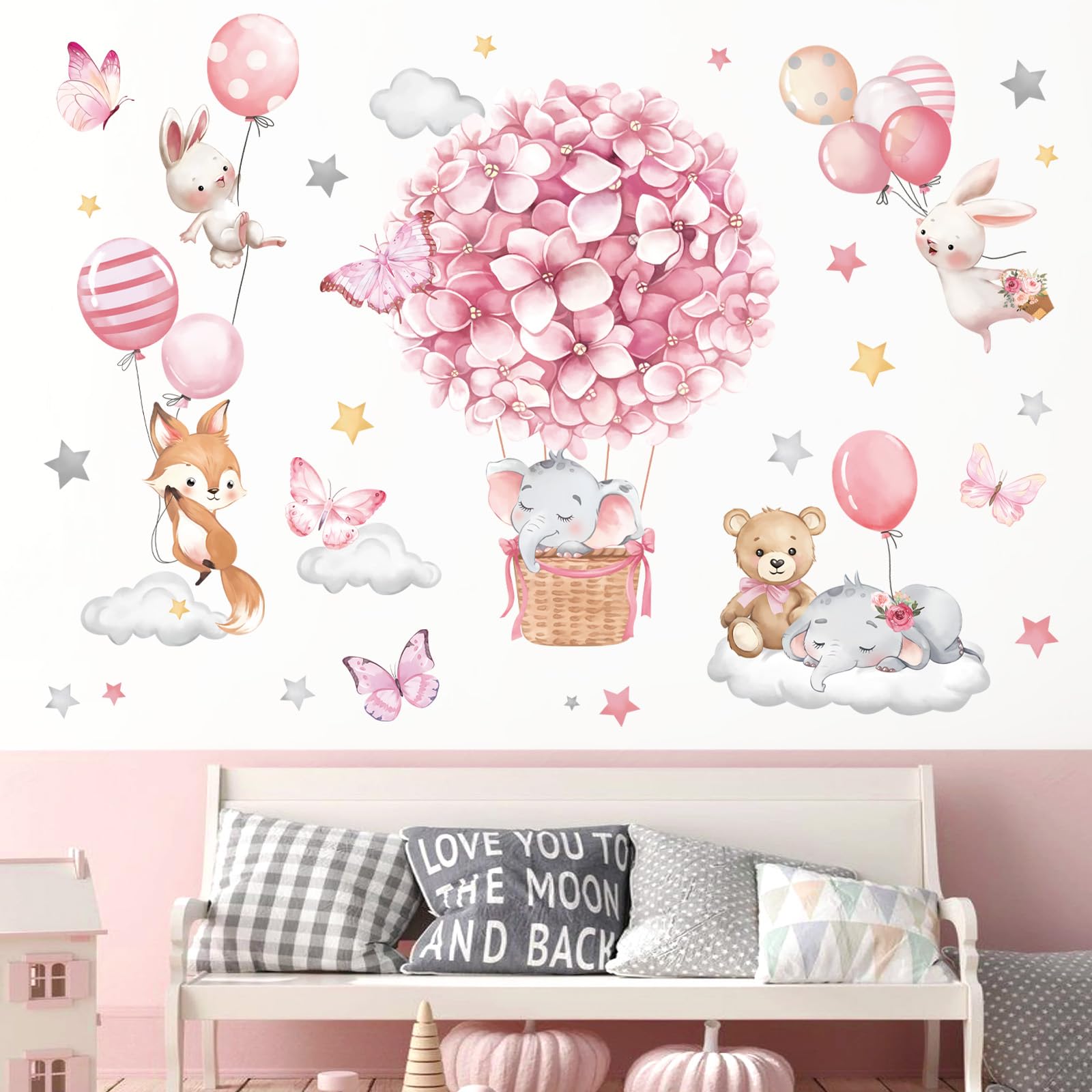Decalmile baby nursery wall decals offer cheerful, removable decor options.