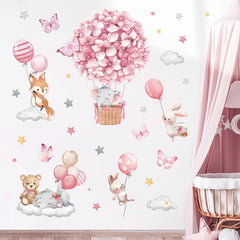 Decalmile balloons and elephants wall stickers add playful charm to kids' rooms.