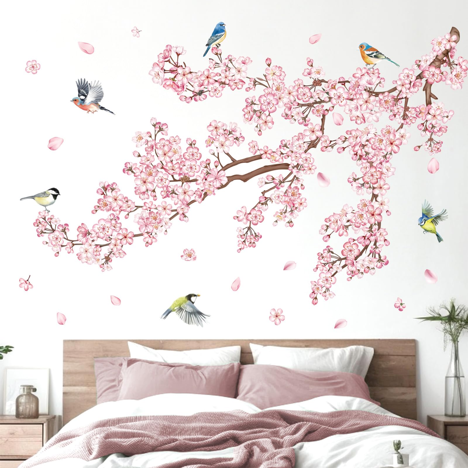 Decalmile birds on branches wall decal brightens nursery walls with playful detail.