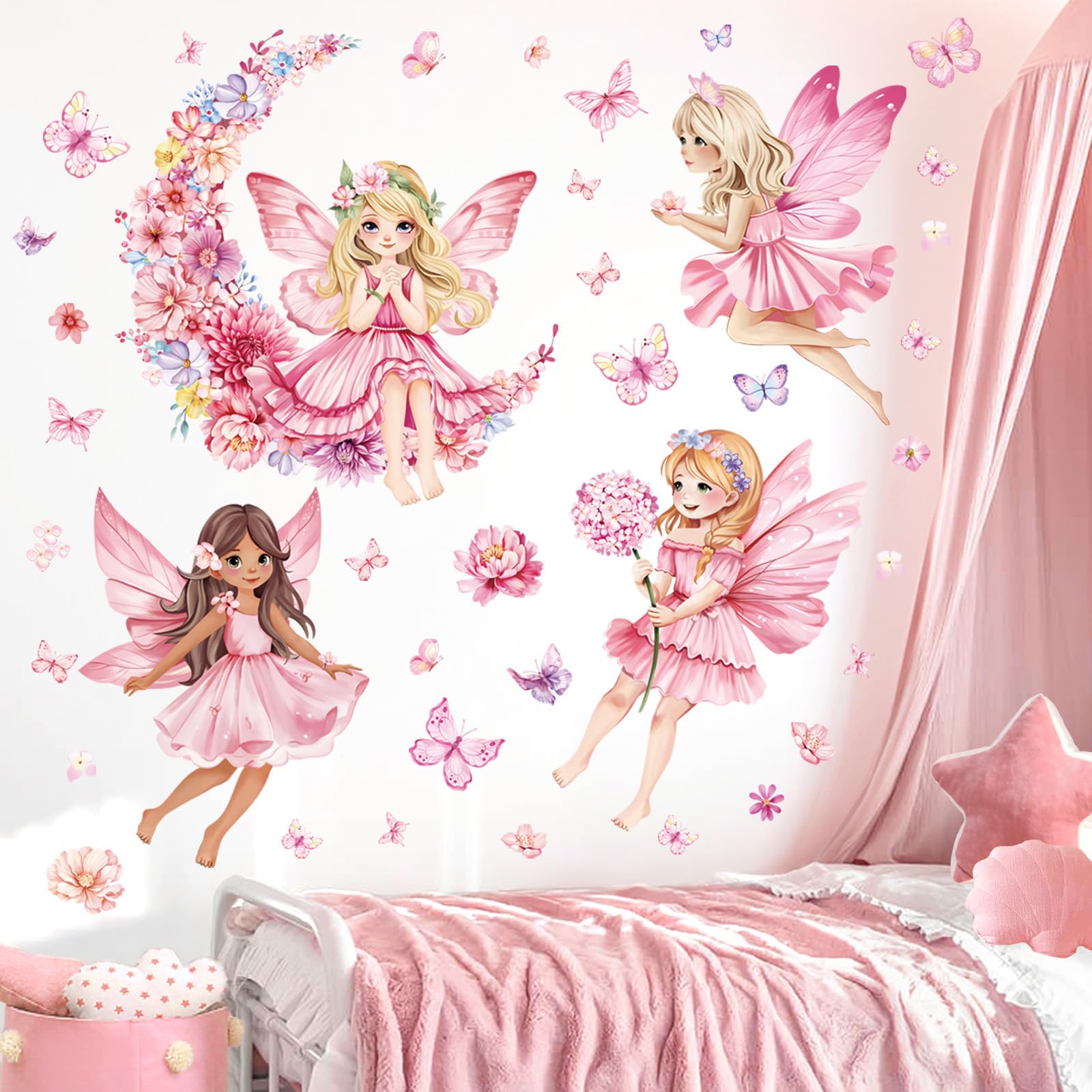 Decalmile Butterfly wall sticker colors a playful play area