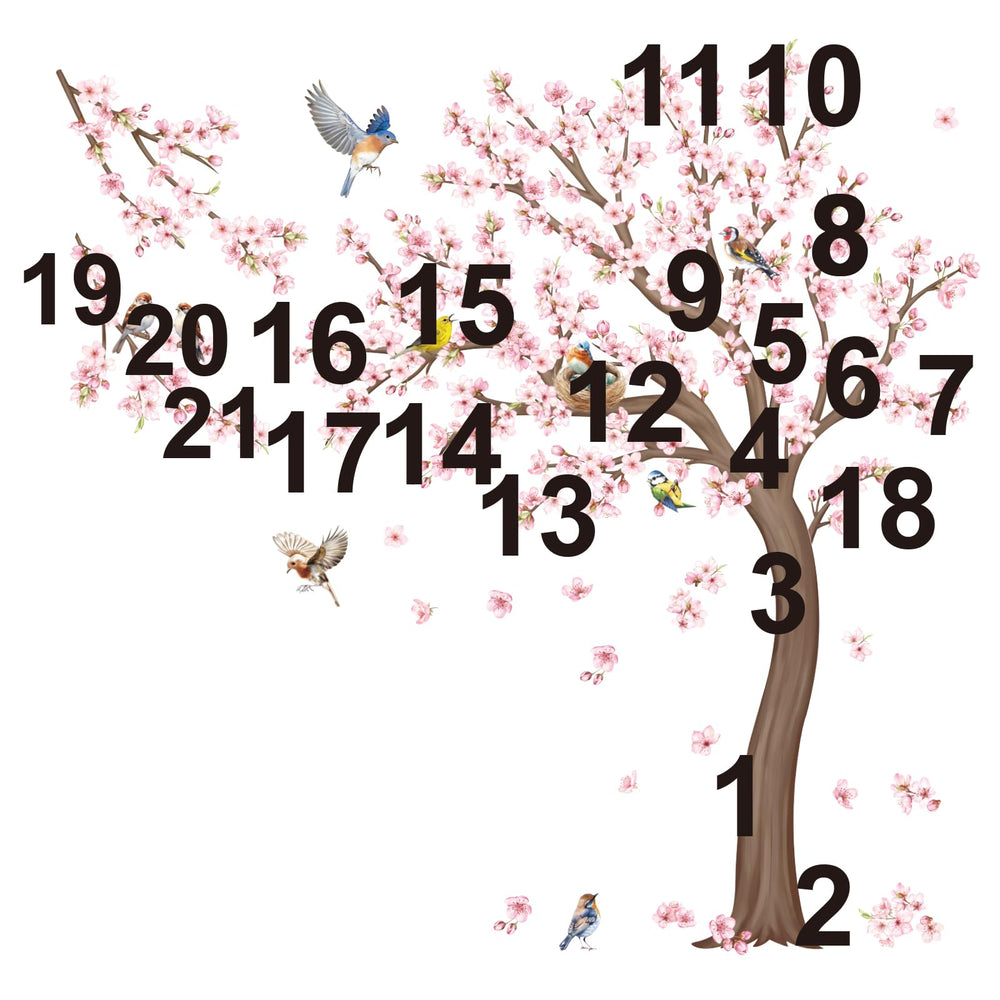 DecalMile cherry blossom tree wall decal is waterproof and removable without residue.