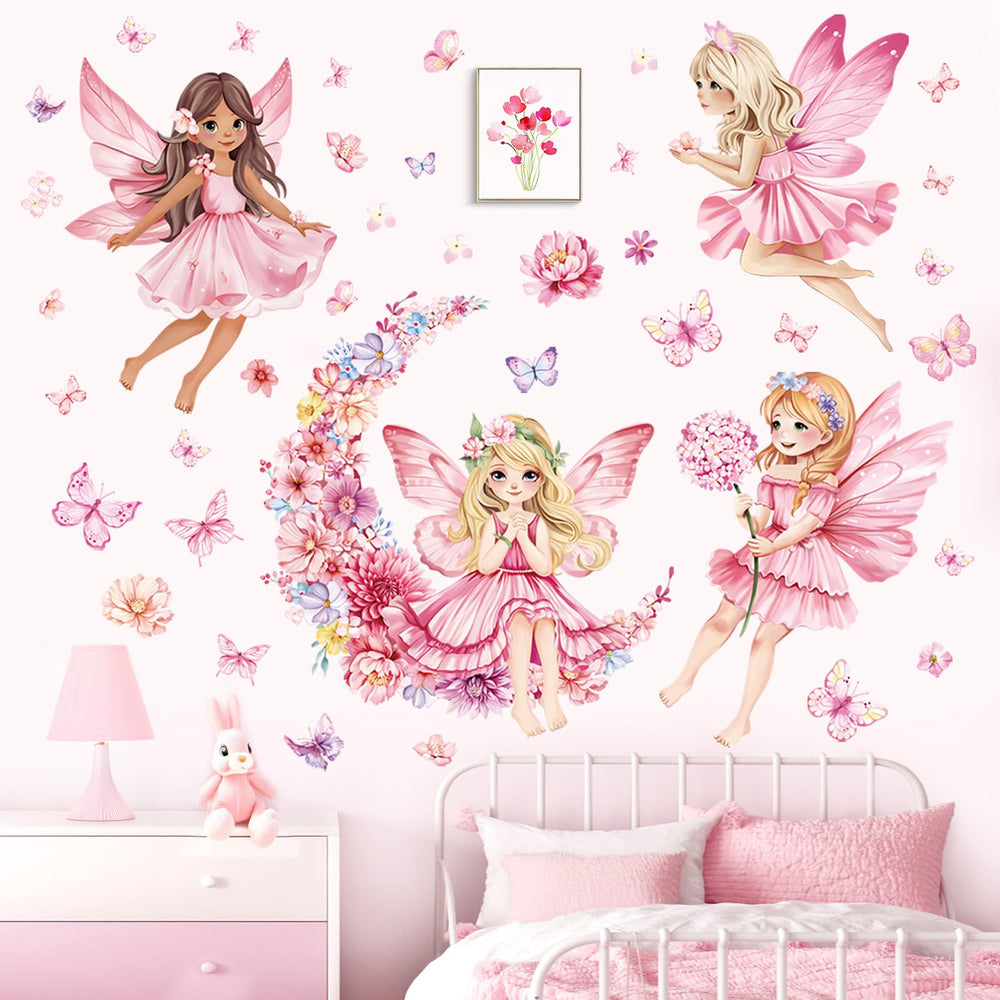 Decalmile Flower Moon wall sticker adds floral whimsy to nursery