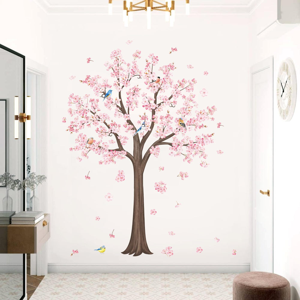 Decalmile flower petal cluster wall decal brightens bedrooms and living rooms.
