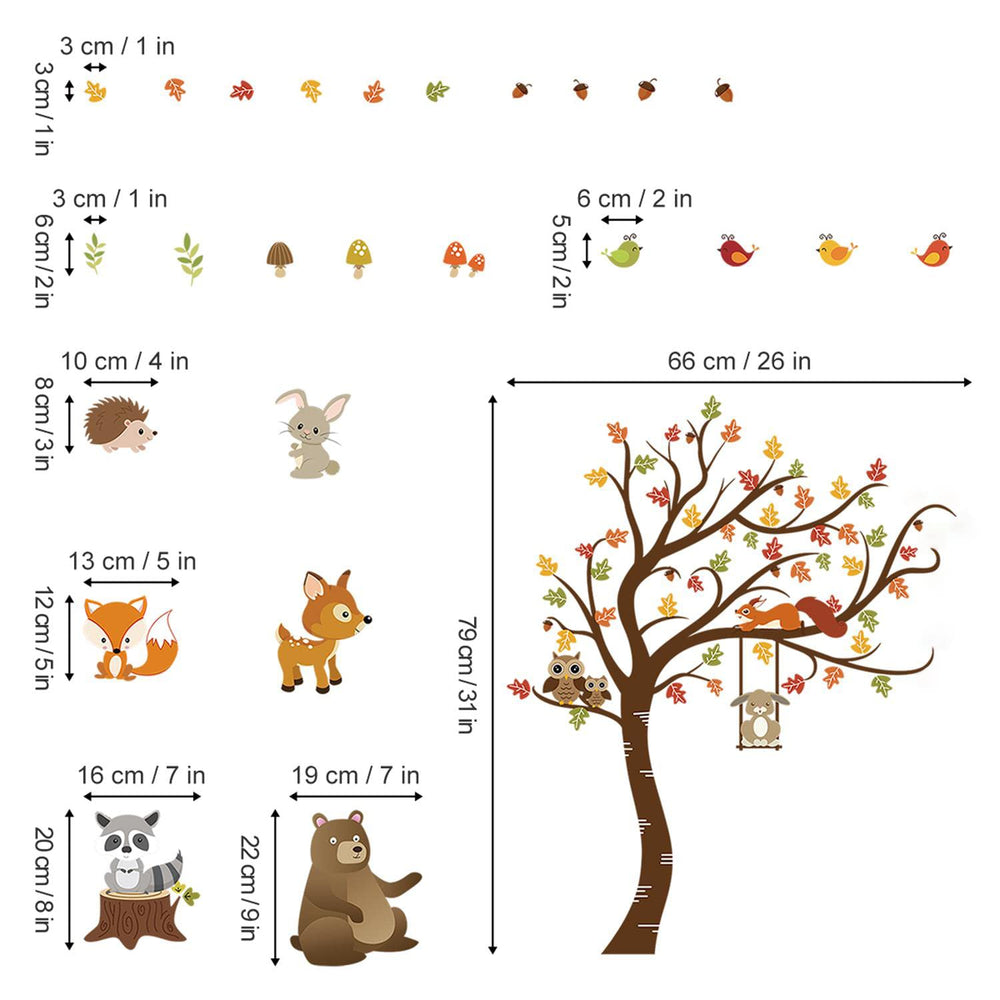 Decalmile forest decor for playrooms supports imaginative scenes with sturdy removable stickers.
