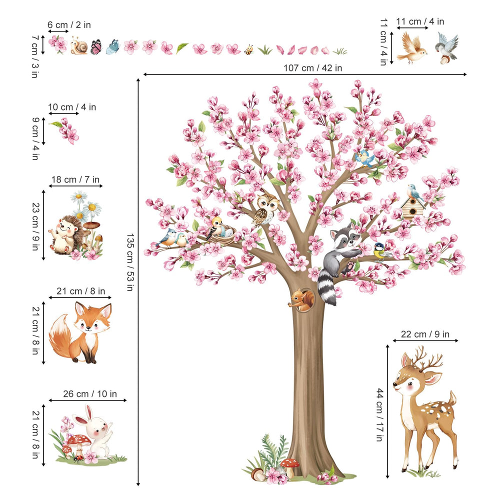 decalmile fox wall sticker adds whimsy and warm ambience to bedrooms or playrooms