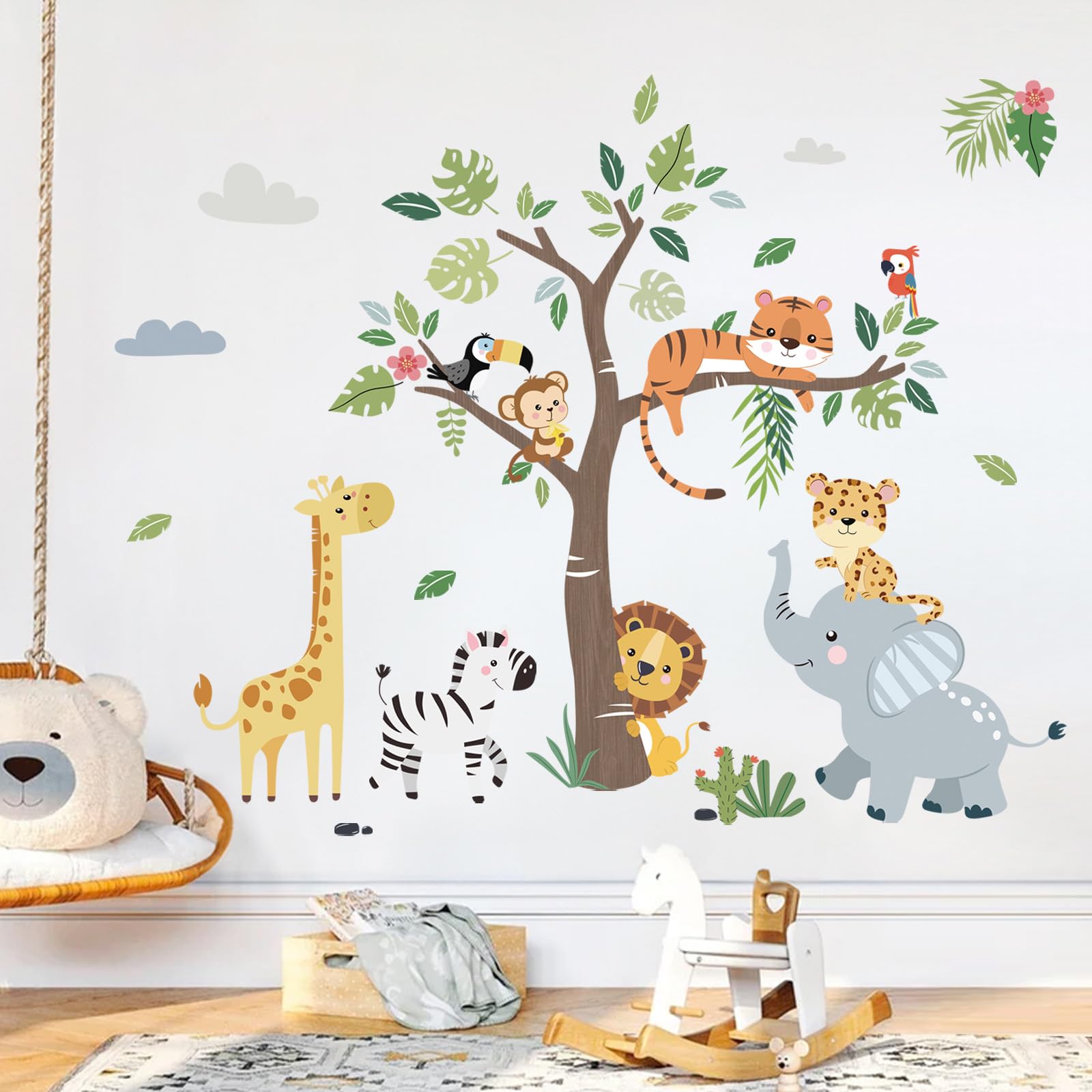 Decalmile lion wall decal; bold focal point for living rooms or bedrooms.