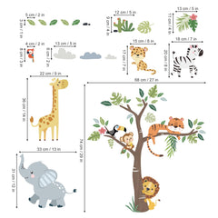 Decalmile safari scene decal; versatile DIY finish on smooth walls.