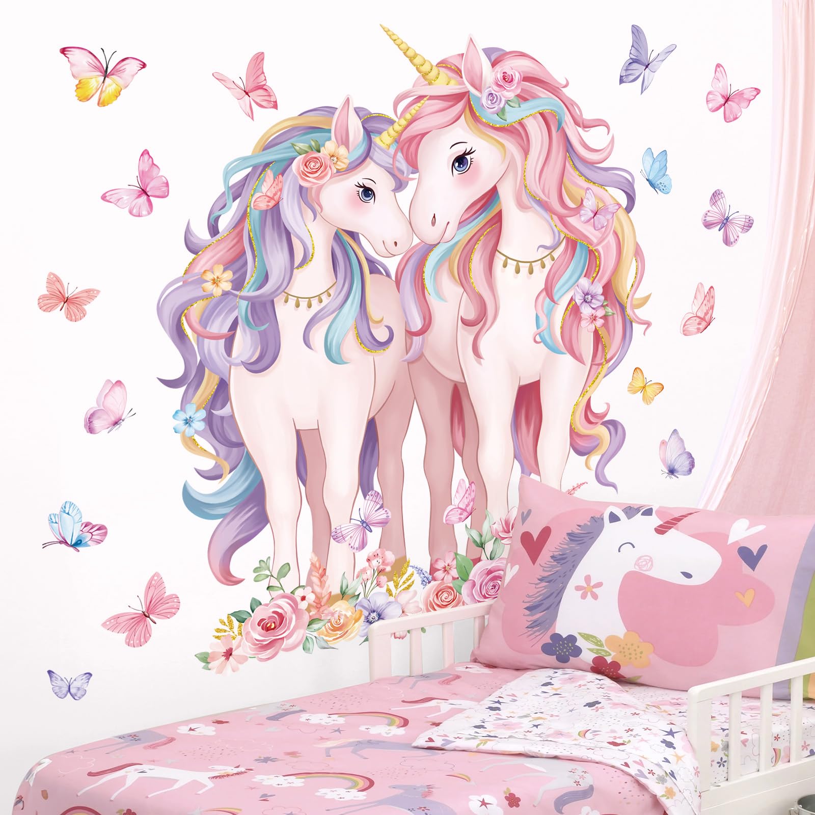 Decalmile nursery wall stickers waterproof and colorful for baby rooms