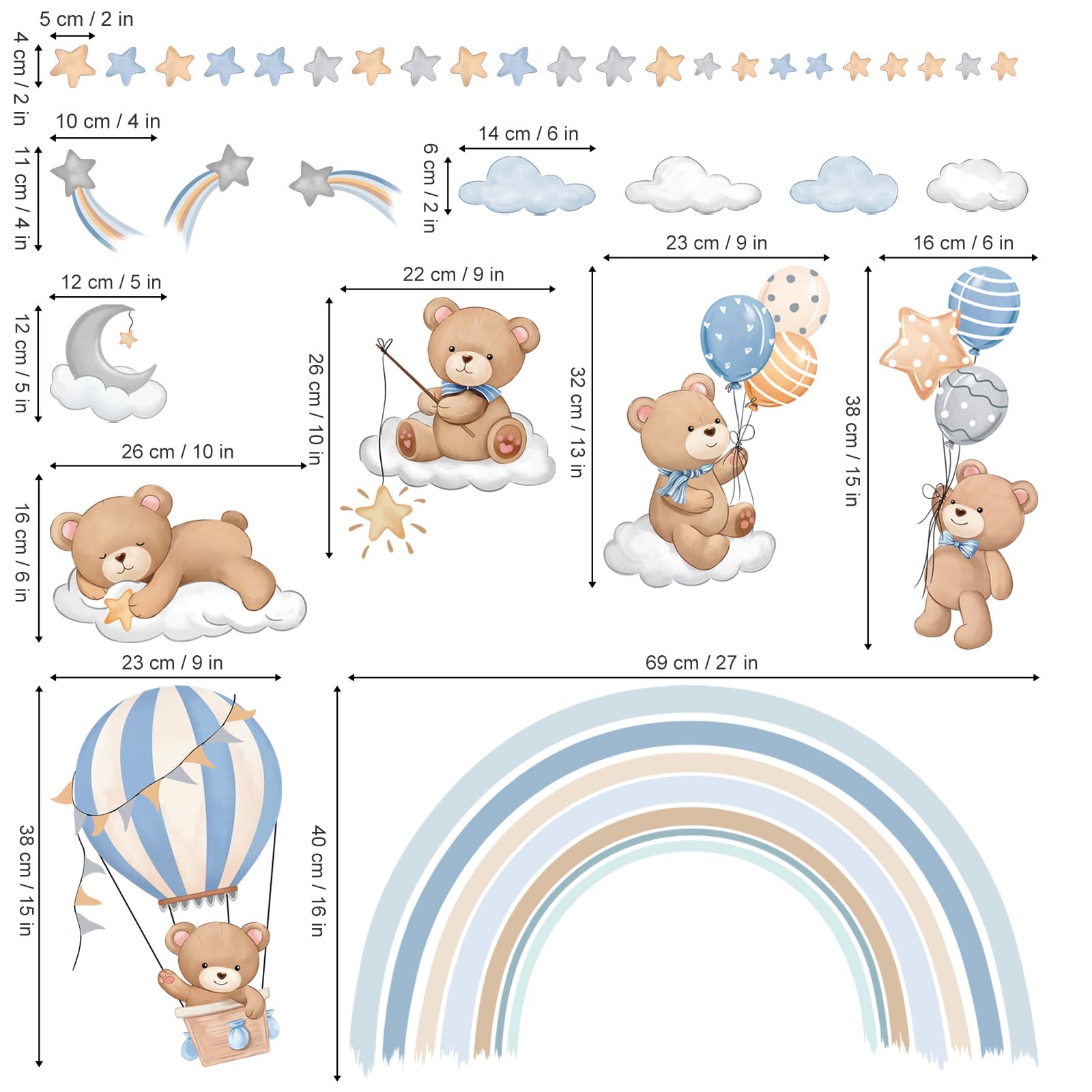 Decalmile two-sheet wall stickers enable flexible DIY decorating on walls.