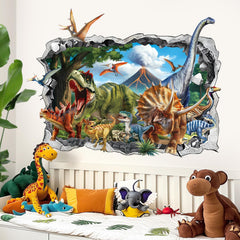 Decalmile volcano dino wall decals ideal for nurseries and playrooms.