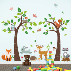 Decalmile woodland deer wall sticker adds whimsy to nurseries and is easy to apply