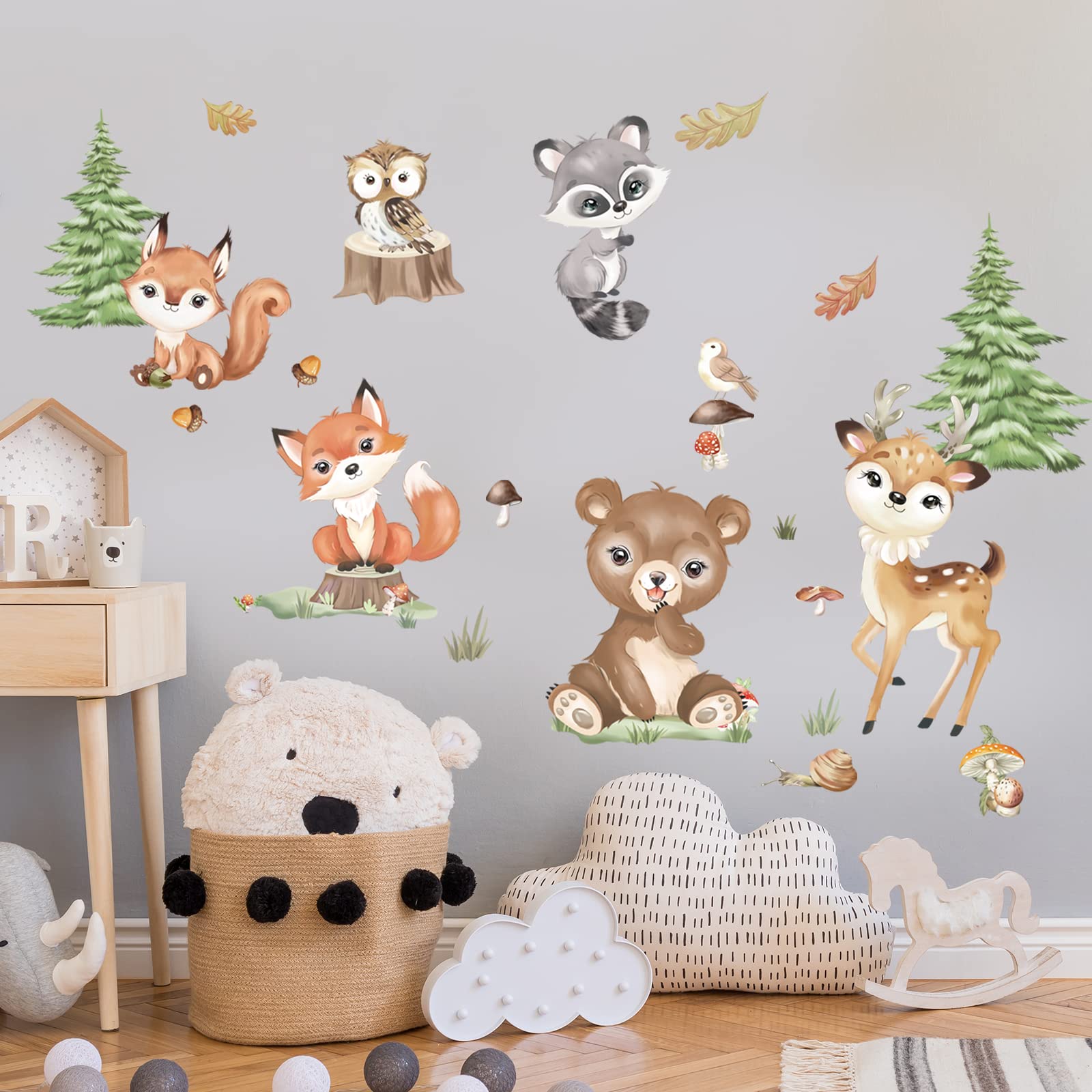 DecalMile pine tree wall sticker creates nature-inspired accent