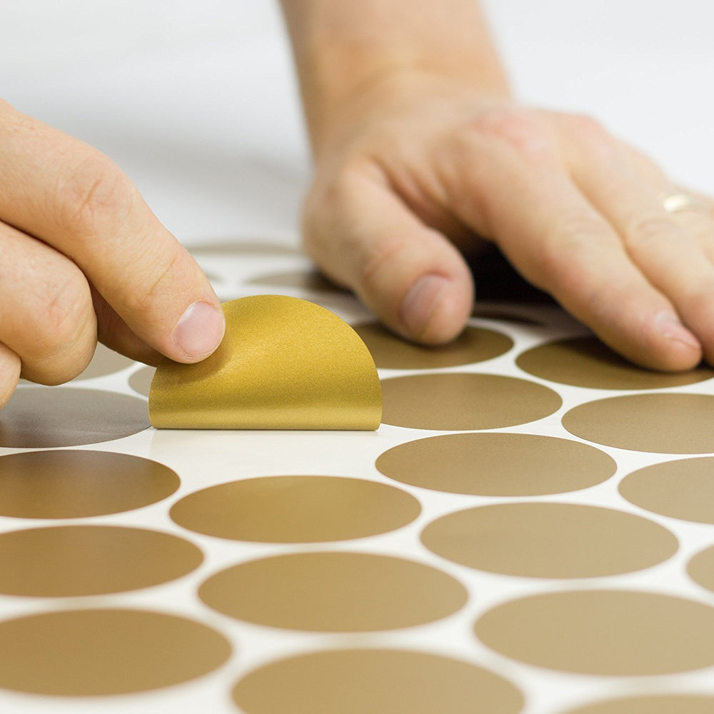 Decals for the Wall removable wall dots leave minimal residue for easy changes.