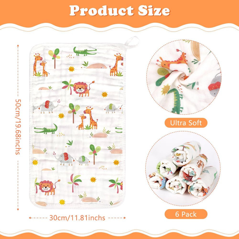 Decalsweet baby burp cloths 20x12 inches provide ample coverage during feeds.