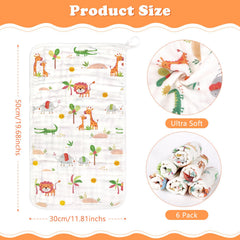 Decalsweet baby burp cloths 20x12 inches provide ample coverage during feeds.