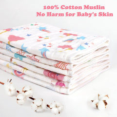 Decalsweet baby burp cloths are large and provide full shoulder coverage.