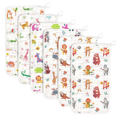 Decalsweet baby burp cloths muslin 6-layer provide soft, breathable protection for delicate baby skin.