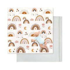 DecalSweet baby play mat laid out in a spacious 50x50 crawl area for safe play